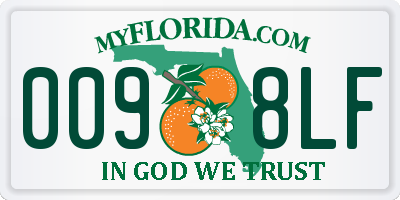 FL license plate 0098LF