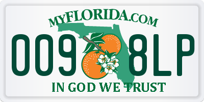 FL license plate 0098LP