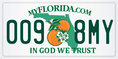 FL license plate 0098MY