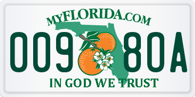 FL license plate 0098OA