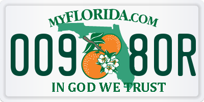 FL license plate 0098OR