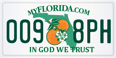 FL license plate 0098PH