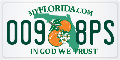 FL license plate 0098PS
