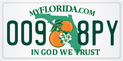 FL license plate 0098PY