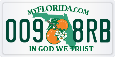 FL license plate 0098RB