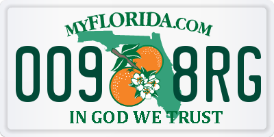 FL license plate 0098RG