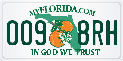 FL license plate 0098RH