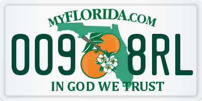 FL license plate 0098RL