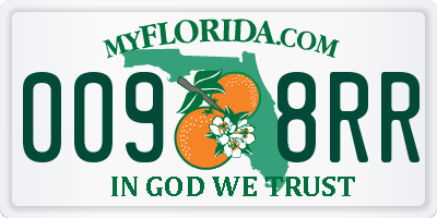 FL license plate 0098RR