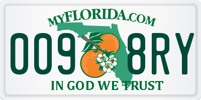 FL license plate 0098RY