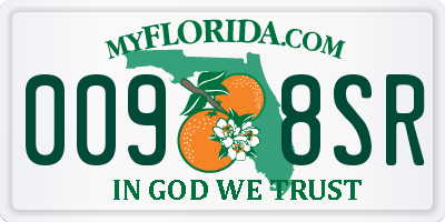 FL license plate 0098SR