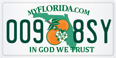 FL license plate 0098SY
