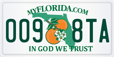 FL license plate 0098TA
