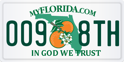 FL license plate 0098TH