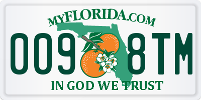 FL license plate 0098TM