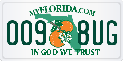 FL license plate 0098UG