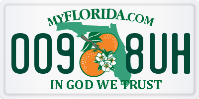 FL license plate 0098UH