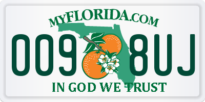 FL license plate 0098UJ