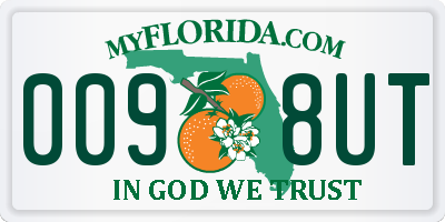FL license plate 0098UT