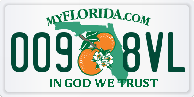 FL license plate 0098VL