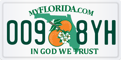 FL license plate 0098YH