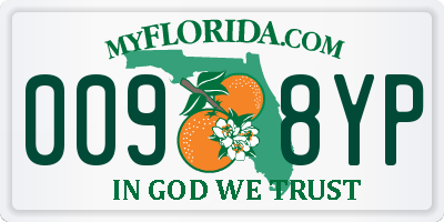 FL license plate 0098YP