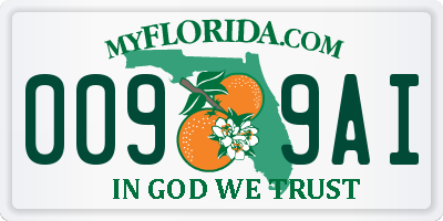 FL license plate 0099AI