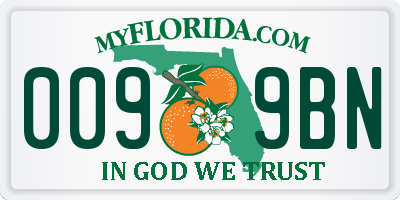 FL license plate 0099BN