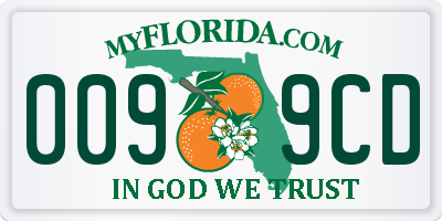FL license plate 0099CD