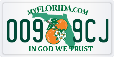 FL license plate 0099CJ