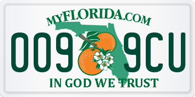 FL license plate 0099CU