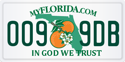 FL license plate 0099DB