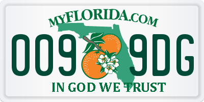 FL license plate 0099DG