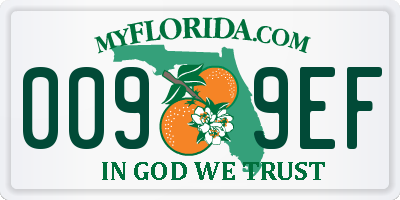 FL license plate 0099EF