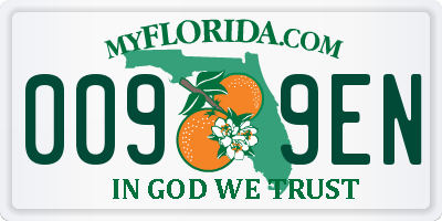 FL license plate 0099EN
