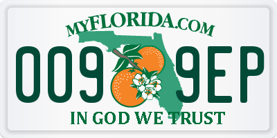 FL license plate 0099EP