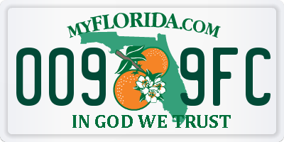 FL license plate 0099FC