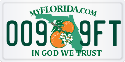 FL license plate 0099FT
