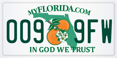 FL license plate 0099FW
