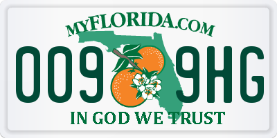 FL license plate 0099HG