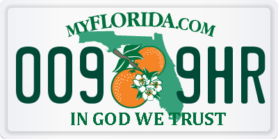 FL license plate 0099HR