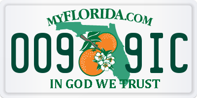 FL license plate 0099IC