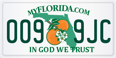 FL license plate 0099JC