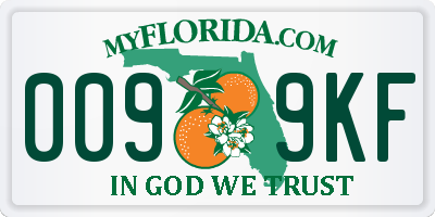 FL license plate 0099KF