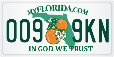 FL license plate 0099KN