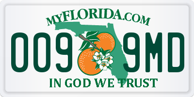 FL license plate 0099MD