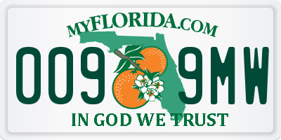 FL license plate 0099MW