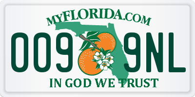 FL license plate 0099NL