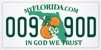 FL license plate 0099OD