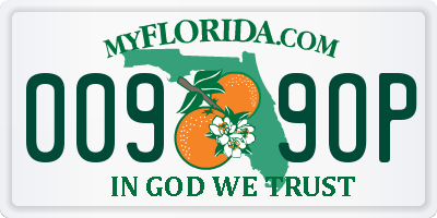 FL license plate 0099OP